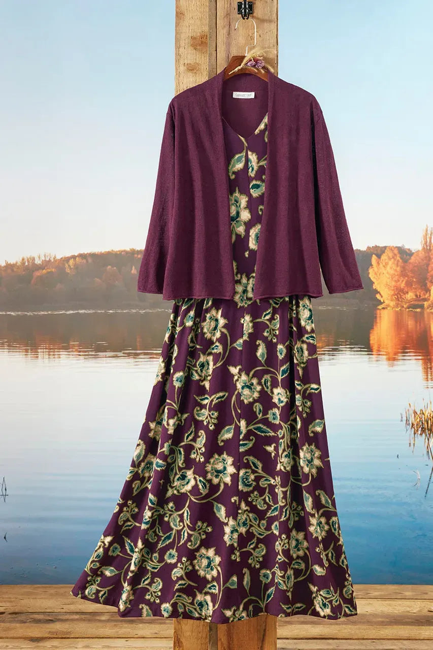 Winding Florals Maxi Dress