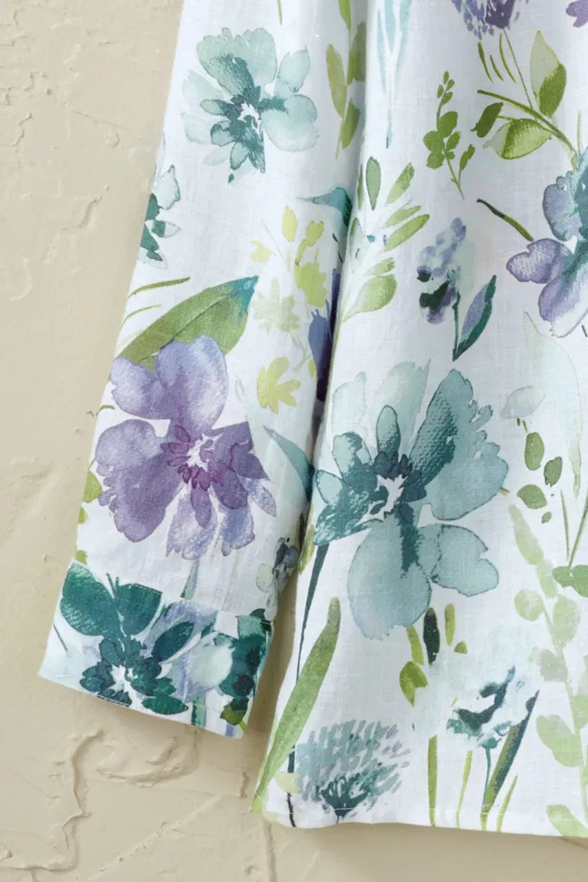 Wondrous Watercolor Linen Big Shirt