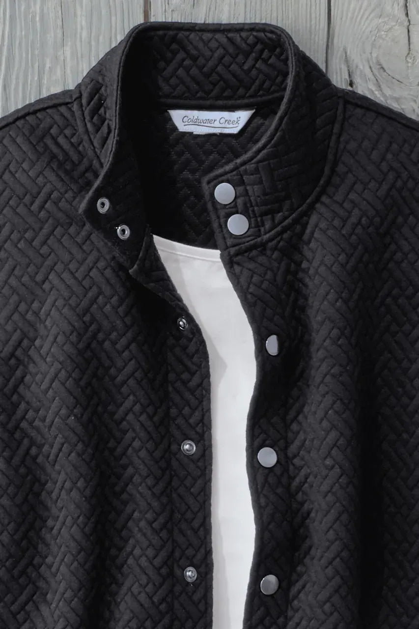 Tulip-Hem Jacquard Vest