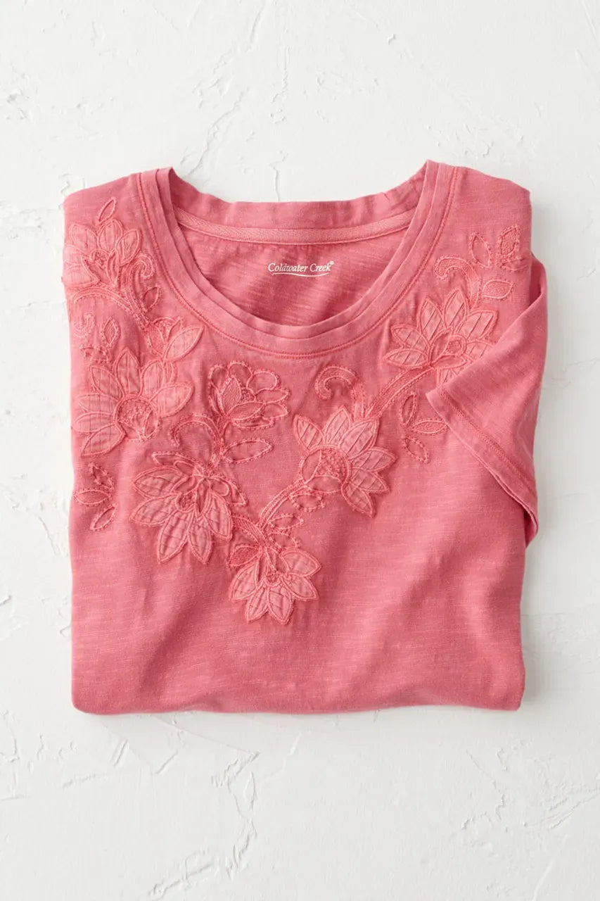 Swirling Petals Slub Tee