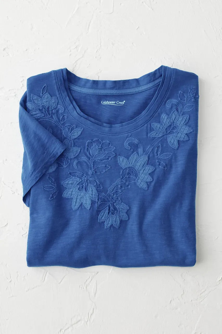 Swirling Petals Slub Tee